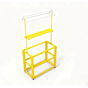 Estante de exhibición moderno portátil de <span class=keywords><strong>metal</strong></span> a prueba de óxido con estantes desmontables y acabado de barniz para uso doméstico y minorista - Product Image 4
