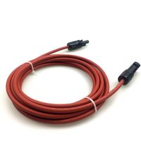 Negro + rojo 1500V PV Cable 2.5MM2 4MM2 6MM2 10MM2 Solar PV1F Solar Dc Cable 6mm para sistema de energía solar