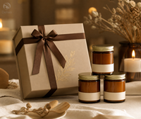 Caja de Cartón Rígido para Velas, Diseño de Tapa y Base, Embalaje de Regalo Premium, Apta para Joyería y Cosméticos, Directo de Fábrica