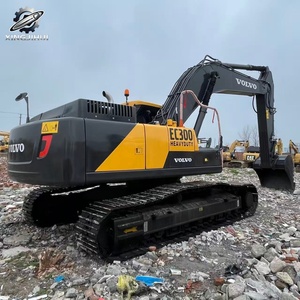 Excavadora de cadenas Volvo EC300 usada, 30 toneladas, cucharón de 1.6m³, marca sueca original, excavadora grande para construcción, pocas horas, buen estado. - Product Image 2