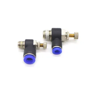 SL one touch speed control and one-way throttle valve Plastic and Brass Pneumatic Fitting for Pipe Connection