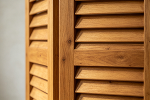 Paravent pliant en bois à 3 panneaux, artisanal, design bohème folklorique, écran d'intimité opaque, multifonctionnel pour la pièce - Product Image 5