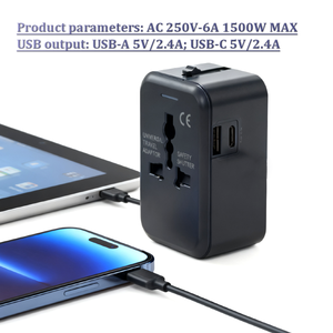 Weltweiter Wandladegerät-Reise adapter mit USB C - All-in-One mit Netz stecker adapter für USA EU UK AUS - Product Image 3