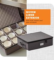 Organisateur de tasses à café de style américain, pliable, grande capacité, en tissu Oxford 600D, 12 compartiments pour les armoires de cuisine