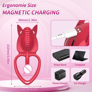 Vibratore Indossabile Femminile con Controllo Remoto <span class=keywords><strong>APP</strong></span>, 9 Vibrazioni, Anello Vibrante per Pene, Stimolatore Punto G e Clitoride, Giocattoli Sessuali per Donne e Uomini - Product Image 5