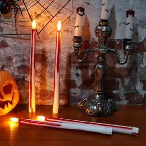 Decorations Creepy Bloody Pillar Candles Bleeding Taper Candles Halloween Decorative for Party
