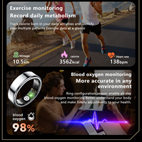 Bague connectée de suivi de santé intelligente avec détection ECG de qualité médicale, moniteur de tension artérielle et traduction hors ligne
