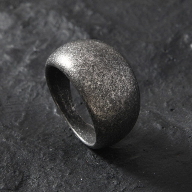 Cross-Border Stainless Steel Cast Spherical Men's Ring Hip Hop Punk Retro Jewelry FANKE JZ-DH-062988