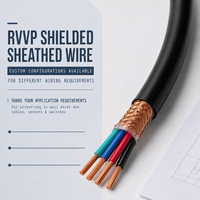 Câble de commande RVVP pour câblage de plafond, pour interrupteur, prise et installation d'éclairage, conducteur en cuivre, gaine en PVC, 300 500V