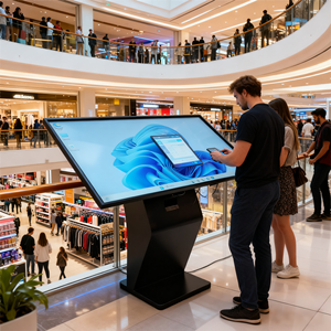 Ngang <span class=keywords><strong>kiosk</strong></span> thông minh tương tác bảng màn hình cảm ứng hiển thị bàn kỹ thuật số biển tự dịch vụ <span class=keywords><strong>kiosk</strong></span> bục giảng thiết bị - Product Image 4