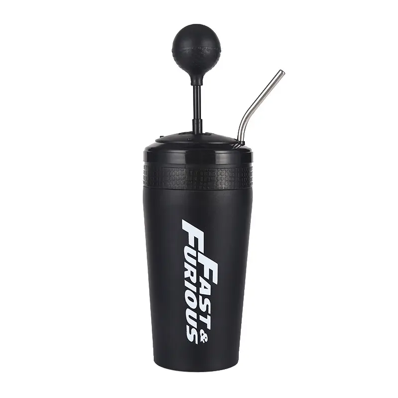 Hot Movie Fast and Furious Same Theme Automobile Gear Cups with Straw Turbine Shape Coffee Cup Funny Car Racing Shift Cups