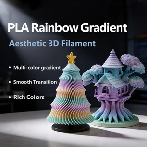 เส้นพลาสติก PLA สีรุ้งไล่เฉด ขนาด 1.75 มม. หลากสีสันสวยงาม สำหรับเครื่องพิมพ์ FDM ยี่ห้อ Bambu Creality - Product Image 5
