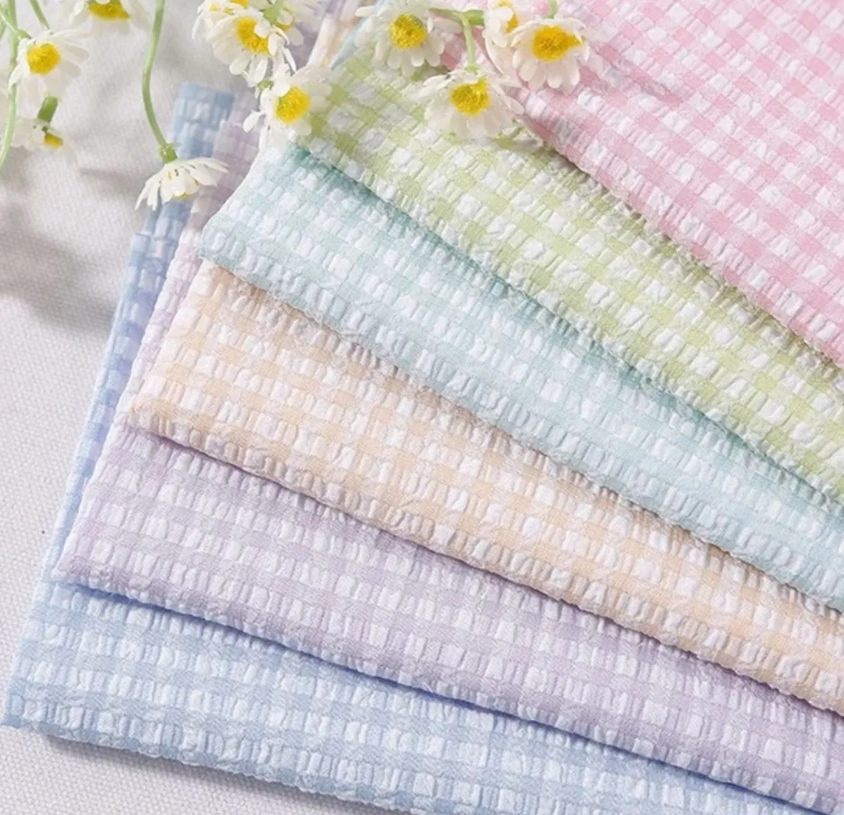 wide width cotton 1cm and 3cm sateen stripe for bedding