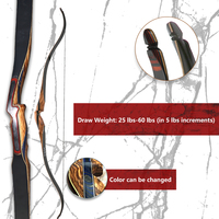 Stingray Traditional for One Piece Bow Set Arc classique en bois avec carbone pour le tir à l'arc et la chasse