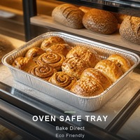 Barquette jetable en aluminium pour pâtisseries fraîches et service à table, résistante aux hautes températures, qualité alimentaire, plusieurs tailles