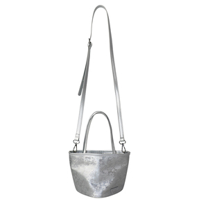 Fashion Jacquard Bucket <b>Bag</b>, <b>Silver</b> Metallic Shoulder <b>Bag</b> with Detachable Strap, Vintage Ladies Purse Custom Logo Factory - Product Image 6