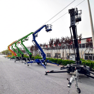 관절 좁은 남자 리프터 유압 배터리 디젤 가솔린 AC 전원 텔레스코픽 토우블 너클 붐 리프트 - Product Image 1