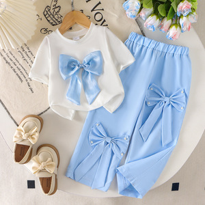 Vêtements pour enfants, commerce extérieur transfrontalier, automne-hiver, nouveau <span class=keywords><strong>t</strong></span>-<span class=keywords><strong>shirt</strong></span> en coton <span class=keywords><strong>blanc</strong></span> pour enfants, shorts, ensemble de vêtements pour bébé, résistant aux <span class=keywords><strong>UV</strong></span> - Product Image 1