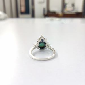 Bague en larimar, argent sterling 925, bague en pierre précieuse, collection artisanale en larimar, bagues fines, bijoux en argent, prix de gros - Product Image 5