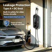 Chargeur EV portable EVSE 32A 110V 240V Type 2 LATAM GBT NEMA 14 50 Type N Prise en option pour usage domestique BYD Dolphin