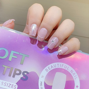 TSZS Clair <span class=keywords><strong>Faux</strong></span> <span class=keywords><strong>Ongles</strong></span> Conseils Doux Gel Conseils Semi-mat <span class=keywords><strong>Capsules</strong></span> Carré Pleine Couverture Artificielle <span class=keywords><strong>Faux</strong></span> <span class=keywords><strong>Ongles</strong></span> Extension - Product Image 6