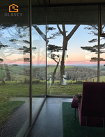 Ventanas de Aluminio Modernas Negras Personalizadas con Certificación CE Energy Star, Resistentes a Huracanes, Vidrio Templado Panorámico, Ideales para Baños y Dormitorios Grandes