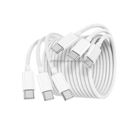 Nylon trenzado 240W USB C a USB C Cable TIPO C Cable de carga rápida para iPhone 16 15 Samsung Android Cable de transferencia de datos de carga