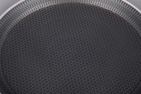 Poêle à pizza KSISE 26cm 28cm 30cm 32cm en acier inoxydable triple couche, design nid d'abeille, revêtement antiadhésif, écologique, poêle à frire américaine