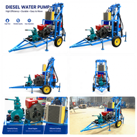 Foreuse mobile pour puits d'eau, directement de l'usine, profondeur 100m, pour l'approvisionnement en eau et l'irrigation rurale, petite machine de forage portable 35HP