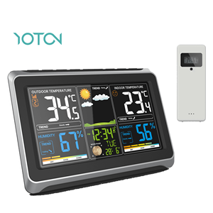 Jam Meja Digital Thermo-higrometer, prakiraan cuaca Wifi rumah stasiun cuaca nirkabel - Product Image 1