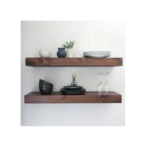 Factory Modern Floating Shelves 3 Inches Thick Floating Shelf Home And Living Decor Wooden Solid Wood Carving Wall Shelf