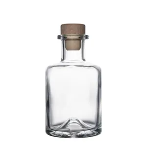 Berlijn Verpakking Kleine Cilindrische Wijnlikeur Brandewijn Wodka Fles 180Ml Glazen Whiskyfles Voor Alcoholische Dranken