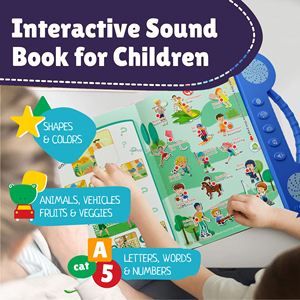 Jouets d'apprentissage du français pour tout-petits et bébés, jouet musical pour enfants, livre parlant électronique - Product Image 3