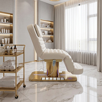 Mobilier de spa facial HICOMED : Lit de massage en acier inoxydable doré