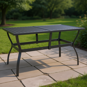 Tavolo da Patio in Acciaio Antracite 55.1x31.5x28.3 Design Contemporaneo Resistente per Esterni - Product Image 2