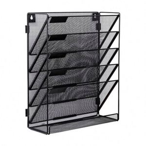 KD 6 Pockets Mesh Hanging <b>File</b> Holder Metal Wall <b>File</b> <b>Organizer</b> Hanging <b>File</b> <b>Organizer</b> for Office Wall Mounted Mail <b>Organizer</b> - Product Image 3