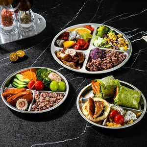 Plaque de contrôle de quantité bariatrique en acier inoxydable 316 Assiette 211 Plateau de service de repas nutritif pour une perte de poids <span class=keywords><strong>équilibré</strong></span>e - Product Image 1