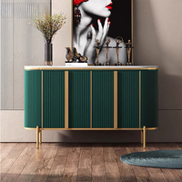 Meubles de maison modernes de luxe, meubles de salon et de salle à manger, armoires en bois MDF avec dessus en pierre, buffet, console, table de rangement 2