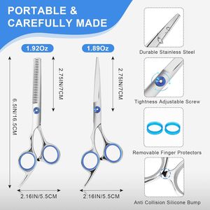 6 Inch Professional Barber Scissors Multicolor Stainless Steel Hair Cutting Scissors Styling Tool Hairdressing Shear - Product Image 2