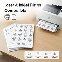 Etiqueta Adhesiva Personalizada para Impresora Láser Mate de 2 Pulgadas, Etiqueta Redonda de Vinilo Imprimible con Tinta Brillante, Etiqueta de Código de Barras Resistente al Agua para Envío