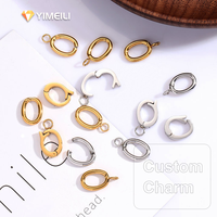 Fermoirs à ressort ovales universels en acier inoxydable YML&316L, anneaux de jonction plaqués or 18K PVD et argent pour la fabrication de bijoux DIY