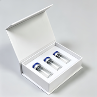 Caja Rígida con Tapa Magnética Personalizada, Caja de Empaque Individual/Doble para Viales de Inyección de Péptidos Cosméticos