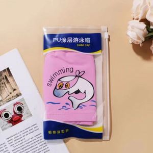 Bonnet de bain en tissu PU imprimé pour enfant, motif dessin animé, revêtement PU, doux, léger, imperméable, écologique, durable, haute qualité, vente en gros - Product Image 6
