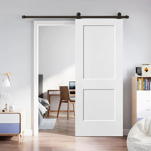 أبواب خشبية مودرن, أبواب منزلقة للمنزل والمكتب وفيلا ، غرفة داخلية ، لون أسود ، تصميم باب الحظيرة الخشبي - Product Image 3