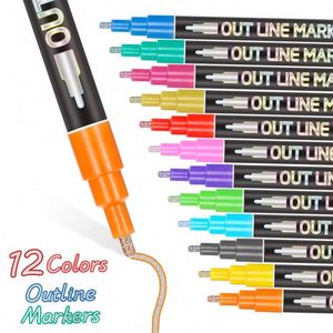 Custom Logo Multicolor Medium Point Art 20 Pcs <b>Colors</b> Glitter <b>Pen</b> Markers for Black Paper - Product Image 4