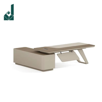 Bureau de direction modulaire moderne avec finition en panneau de bouleau - Table de bureau minimaliste pour managers et professionnels