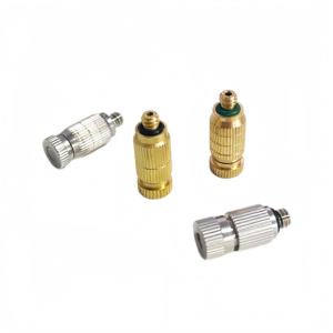 Buse de pulvérisation de brouillard plaquée laiton à haute pression avec système d'humidification de refroidissement et de désinfection à deux têtes pour serre - Product Image 2