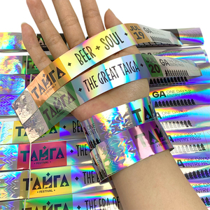 Pulseras de Tyvek Holográficas Personalizadas, Pulseras de Papel Sintético Impermeables para Eventos de Personal de Empresa, Pulseras Promocionales de <span class=keywords><strong>Acceso</strong></span> - Product Image 6