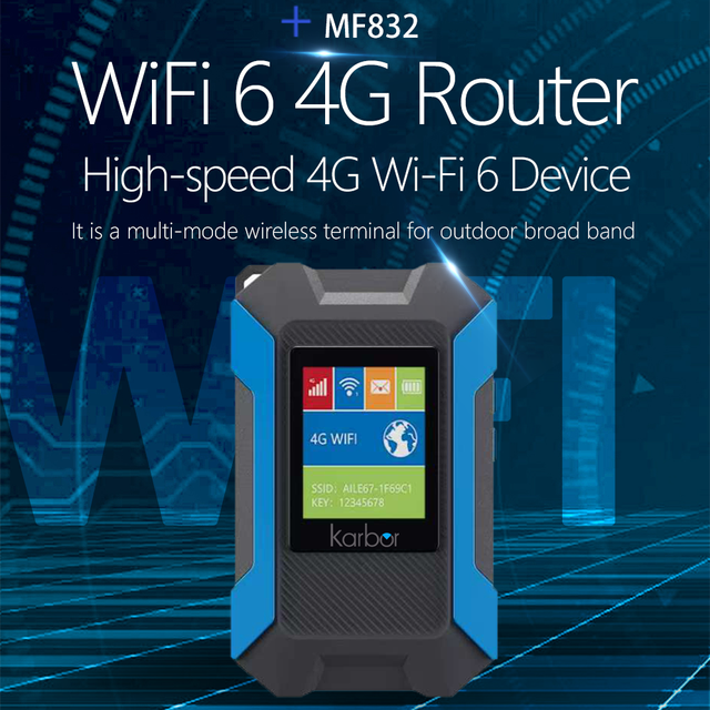 Kabol 4G LTE MiFi Router 150Mbps Mobile Portable Modem ESIM Three Proof QoS 4000mAh Battery Type-C USB WiFi 6