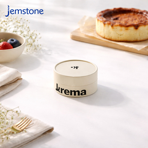 Custom Eco Friendly Food Grade Dessert Basque Cake Snack Cardboard Cylinder Box Oven Proof Cheesecake Kraft Paper Tube Packaging - Product Image 1